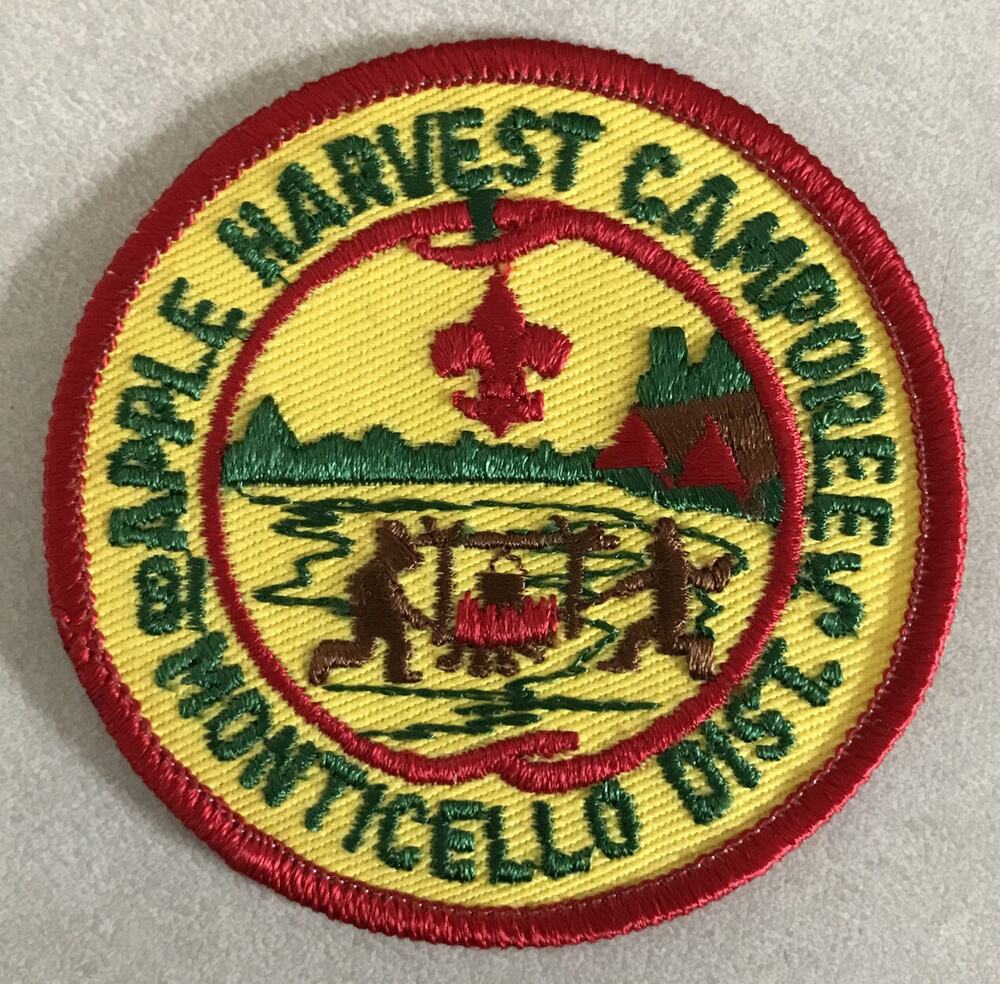 Vtg 1981 Boy Scouts BSA Apple Harvest Camporee Monticello District Patch
